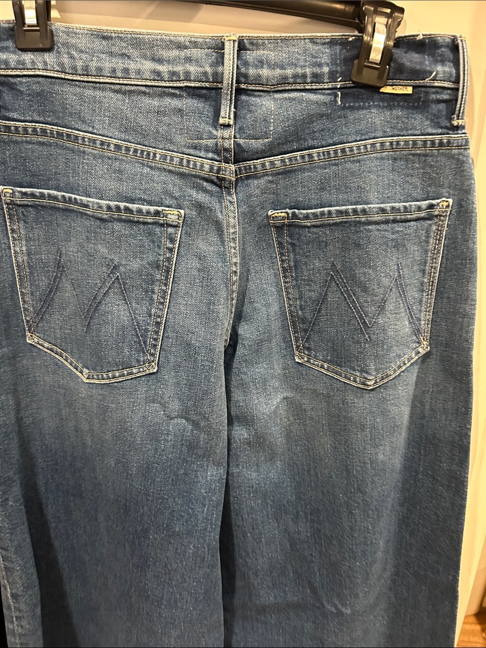 Mother Wide-Leg Blue Denim Jeans - Picture 11 of 16